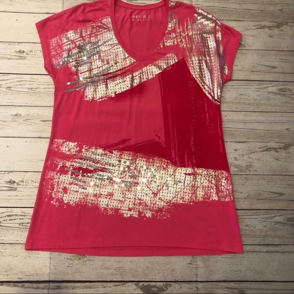 Apriori t-shirt pink with embellishment size 14